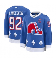 Men's Colorado Avalanche #92 Gabriel Landeskog Blue 2025 With C Alternate Stitched Jersey