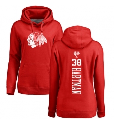 NHL Women's Adidas Chicago Blackhawks #38 Ryan Hartman Red One Color Backer Pullover Hoodie
