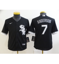 Youth Nike Chicago White Sox #7 Tim Anderson Black Alternate Stitched Baseball Jersey