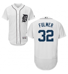 Men's Majestic Detroit Tigers #32 Michael Fulmer White Flexbase Authentic Collection MLB Jersey