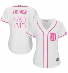 Women's Majestic Detroit Tigers #32 Michael Fulmer Authentic White Fashion Cool Base MLB Jersey