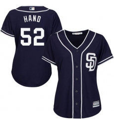 Women's Majestic San Diego Padres #52 Brad Hand Replica Navy Blue Alternate 1 Cool Base MLB Jersey