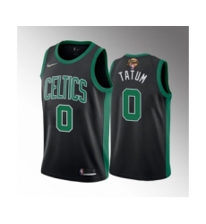 Men's Boston Celtics #0 Jayson Tatum 2022 Black Finals Stitched Jersey