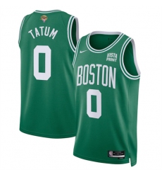 Men's Boston Celtics #0 Jayson Tatum Kelly Green 2024 Finals Icon Edition Stitched Basketball Jersey