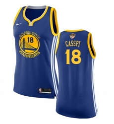 Women's Nike Golden State Warriors #18 Omri Casspi Authentic Royal Blue Road 2018 NBA Finals Bound NBA Jersey - Icon Edition