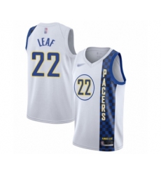 Youth Indiana Pacers #22 T. J. Leaf Swingman White Basketball Jersey - 2019 20 City Edition