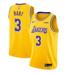 Men's Nike Los Angeles Lakers #3 Josh Hart Swingman Gold NBA Jersey - Icon Edition