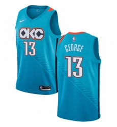 Youth Nike Oklahoma City Thunder #13 Paul George Swingman Turquoise NBA Jersey - City Edition