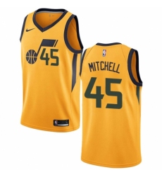 Women's Nike Utah Jazz #45 Donovan Mitchell Swingman Gold NBA Jersey Statement Edition