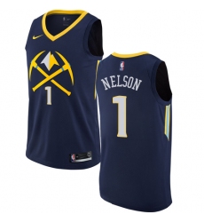 Women's Nike Denver Nuggets #1 Jameer Nelson Swingman Navy Blue NBA Jersey - City Edition