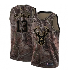 Women's Nike Milwaukee Bucks #13 Malcolm Brogdon Swingman Camo Realtree Collection NBA Jersey
