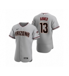 Men's Arizona Diamondbacks #13 Nick Ahmed Nike Gray Authentic 2020 Road Jersey
