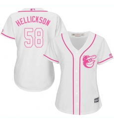 Women's Majestic Baltimore Orioles #58 Jeremy Hellickson Authentic White Fashion Cool Base MLB Jersey