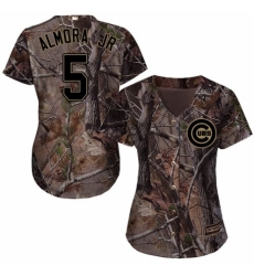 Women's Majestic Chicago Cubs #5 Albert Almora Jr Authentic Camo Realtree Collection Flex Base MLB Jersey