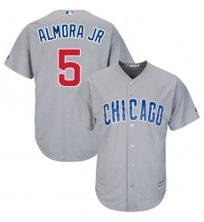 Youth Majestic Chicago Cubs #5 Albert Almora Jr Authentic Grey Road Cool Base MLB Jersey