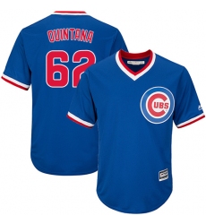 Youth Majestic Chicago Cubs #62 Jose Quintana Authentic Royal Blue Cooperstown Cool Base MLB Jersey