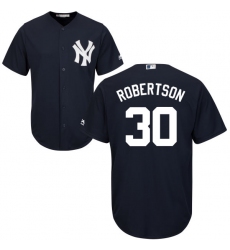 Youth Majestic New York Yankees #30 David Robertson Authentic Navy Blue Alternate MLB Jersey