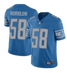 Youth Nike Detroit Lions #58 Paul Worrilow Blue Team Color Vapor Untouchable Elite Player NFL Jersey