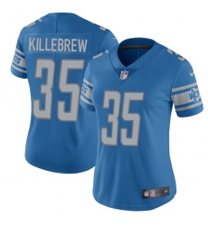 Women's Nike Detroit Lions #35 Miles Killebrew Blue Team Color Vapor Untouchable Limited Player NFL Jersey
