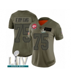 Women's Kansas City Chiefs #75 Cameron Erving Limited Olive 2019 Salute to Service Super Bowl LIV Bound Football Jersey