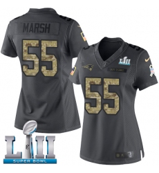 Women's Nike New England Patriots #55 Cassius Marsh Limited Black 2016 Salute to Service Super Bowl LII NFL Jersey