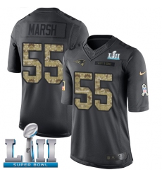Youth Nike New England Patriots #55 Cassius Marsh Limited Black 2016 Salute to Service Super Bowl LII NFL Jersey