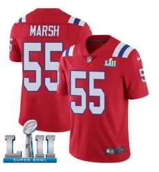 Youth Nike New England Patriots #55 Cassius Marsh Red Alternate Vapor Untouchable Limited Player Super Bowl LII NFL Jersey