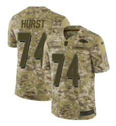 Men's Nike Baltimore Ravens #74 James Hurst Limited Camo 2018 Salute to Service NFL Jersey