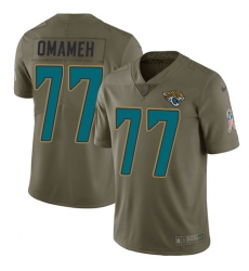Youth Nike Jacksonville Jaguars #77 Patrick Omameh Limited Olive 2017 Salute to Service NFL Jersey