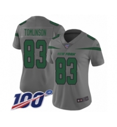 Women's New York Jets #83 Eric Tomlinson Limited Gray Inverted Legend 100th Season Football Jersey