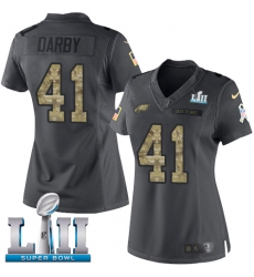 Women's Nike Philadelphia Eagles #41 Ronald Darby Limited Black 2016 Salute to Service Super Bowl LII NFL Jersey