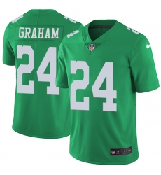 Men's Nike Philadelphia Eagles #24 Corey Graham Limited Green Rush Vapor Untouchable NFL Jersey