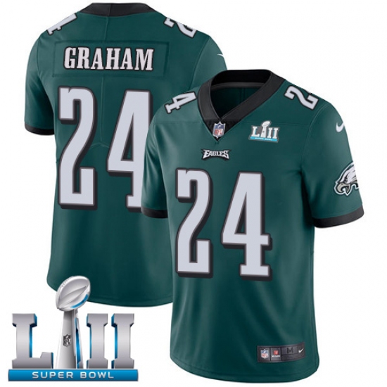 Men's Nike Philadelphia Eagles #24 Corey Graham Midnight Green Team Color Vapor Untouchable Limited Player Super Bowl LII NFL Jersey