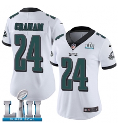 Women's Nike Philadelphia Eagles #24 Corey Graham White Vapor Untouchable Limited Player Super Bowl LII NFL Jersey