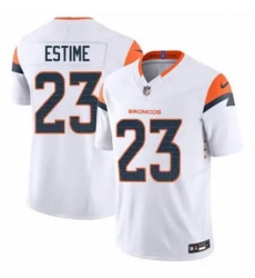 Men's Denver Brocos #23 Audric Estime White 2024 F U S E Stitched Limited NFL Jersey