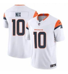 Youth Denver Broncos #10 Bo Nix White F U S E Vapor Limited Stitched Football Jersey