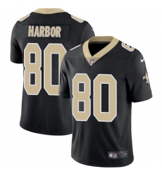 Men's Nike New Orleans Saints #80 Clay Harbor Black Team Color Vapor Untouchable Limited Player NFL Jersey