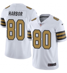 Men's Nike New Orleans Saints #85 Clay Harbor Limited White Rush Vapor Untouchable NFL Jersey