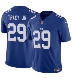 Men's New York Giants #29 Tyrone Tracy Jr Blue 2023 F.U.S.E. Vapor Untouchable Limited Stitched Jersey