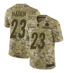 Men's Nike Pittsburgh Steelers #23 Joe Haden Limited Camo 2018 Salute to Service NFL Jersey