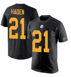 Nike Pittsburgh Steelers #21 Joe Haden Black Rush Pride Name & Number T-Shirt