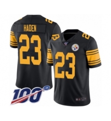 Youth Pittsburgh Steelers #23 Joe Haden Limited Black Rush Vapor Untouchable 100th Season Football Jersey