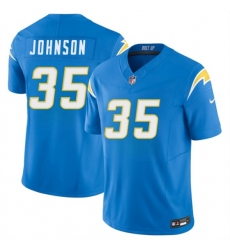 Men's Los Angeles Chargers #35 Amar Johnson Blue 2026 F.U.S.E. Vapor Limited Football Stitched Jersey