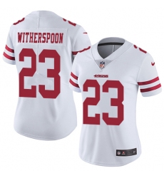 Women's Nike San Francisco 49ers #23 Ahkello Witherspoon White Vapor Untouchable Limited Player NFL Jersey
