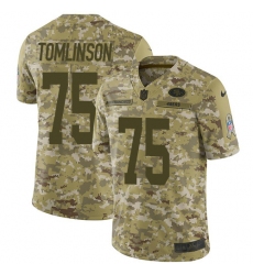 Youth Nike San Francisco 49ers #75 Laken Tomlinson Limited Camo 2018 Salute to Service NFL Jersey