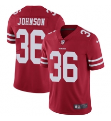 Youth Nike San Francisco 49ers #36 Dontae Johnson Red Team Color Vapor Untouchable Limited Player NFL Jersey
