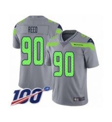 Youth Seattle Seahawks #92 Nazair Jones Limited Silver Inverted Legend 100th Season Football Jersey