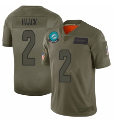 Youth Miami Dolphins #2 Matt Haack Limited Camo 2019 Salute to Service Football Jersey