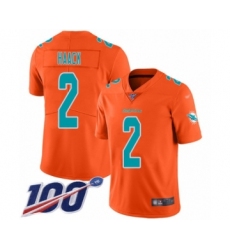 Youth Miami Dolphins #2 Matt Haack Limited Orange Inverted Legend 100th Season Football Jersey