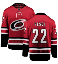 Men's Carolina Hurricanes #22 Brett Pesce Fanatics Branded Red Home Breakaway NHL Jersey